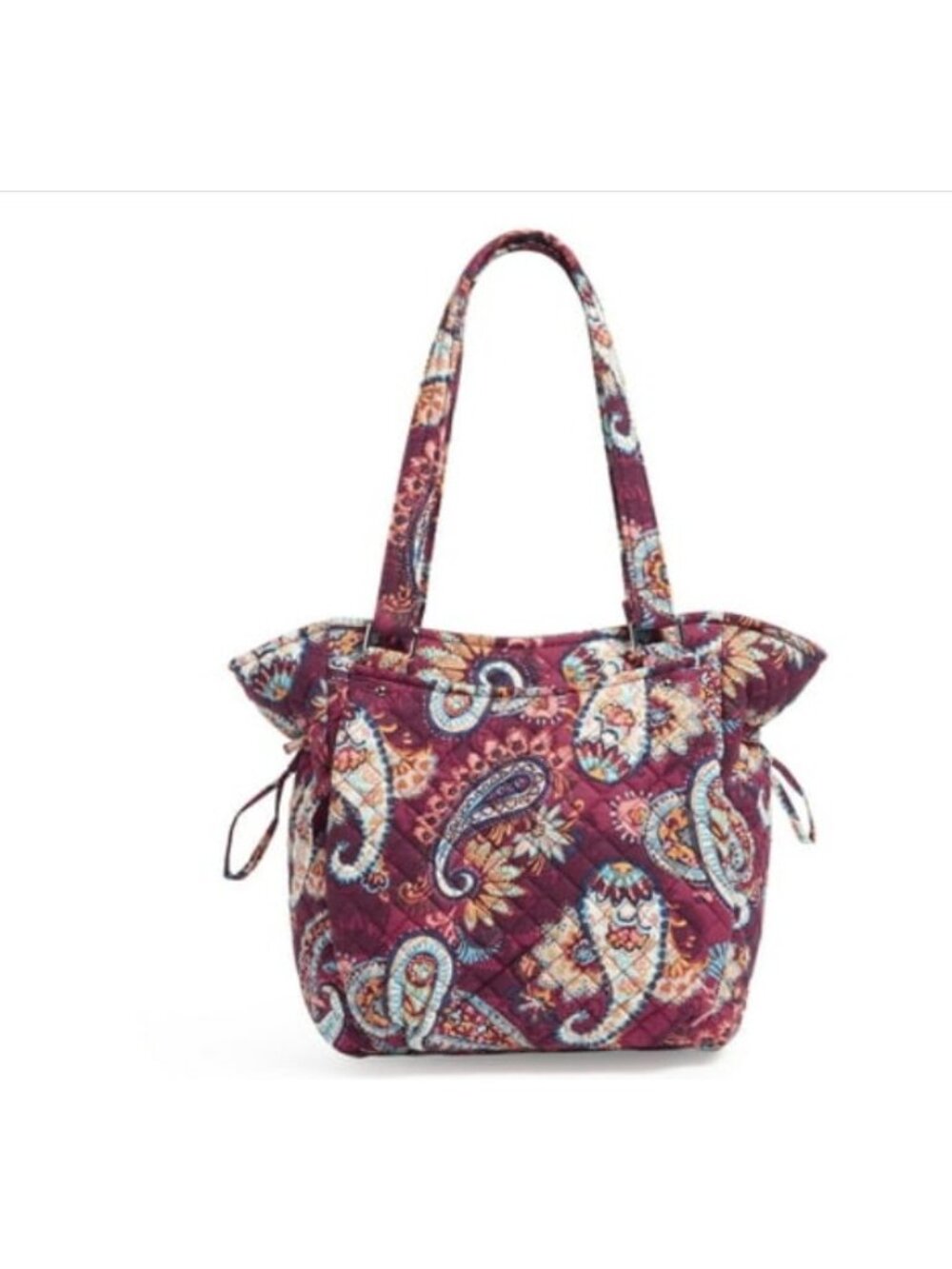 NWT Vera Bradley Womens Glenna Satchel Paisley Jamboree Slip Zip Pockets Bag